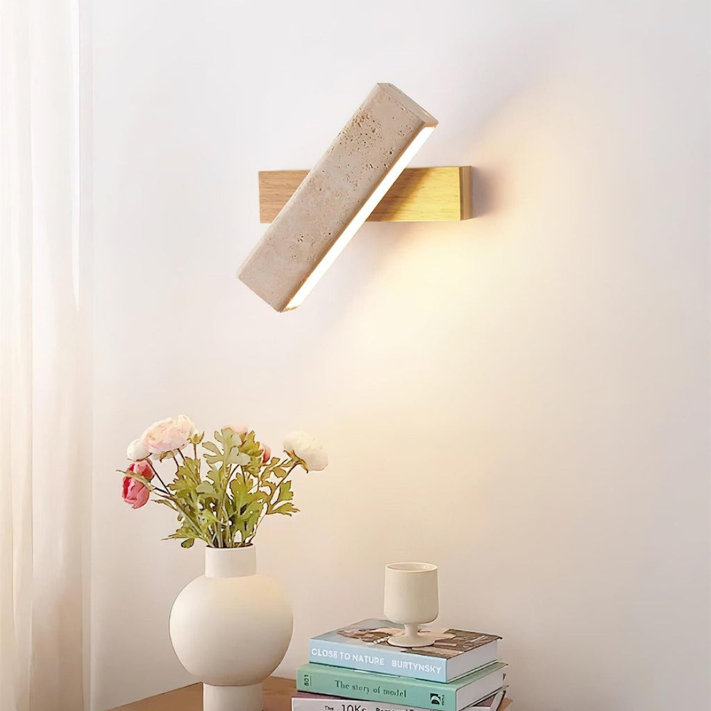 Orbit Travertine Rotating Wall Lamp