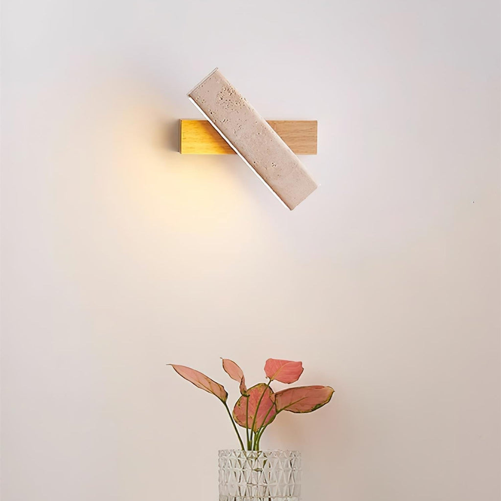 Orbit Travertine Rotating Wall Lamp