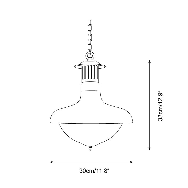 Orvel Clear Ribbed Glass Pendant Light