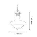 Orvel Clear Ribbed Glass Pendant Light