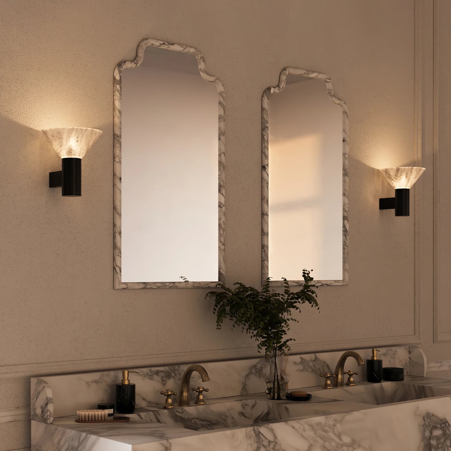 Eurnoria Cone Alabaster Wall Light