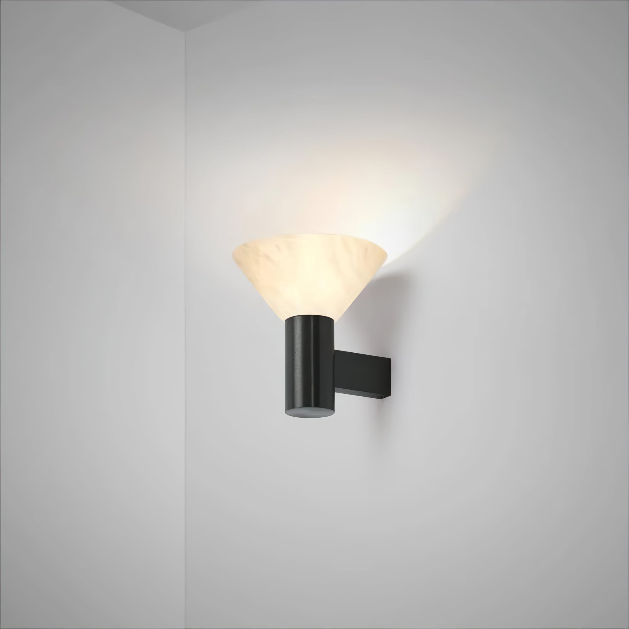 Eurnoria Cone Alabaster Wall Light