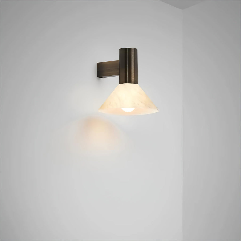 Eurnoria Cone Alabaster Wall Light