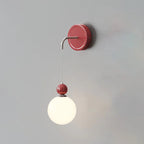 Valentina Modern LED Indoor Wall Lamp Red/Coffee Metal/Glass Bedroom