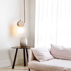 Zosolyra Double-Disc Travertine Pendant Light