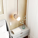 Zosolyra Double-Disc Travertine Pendant Light