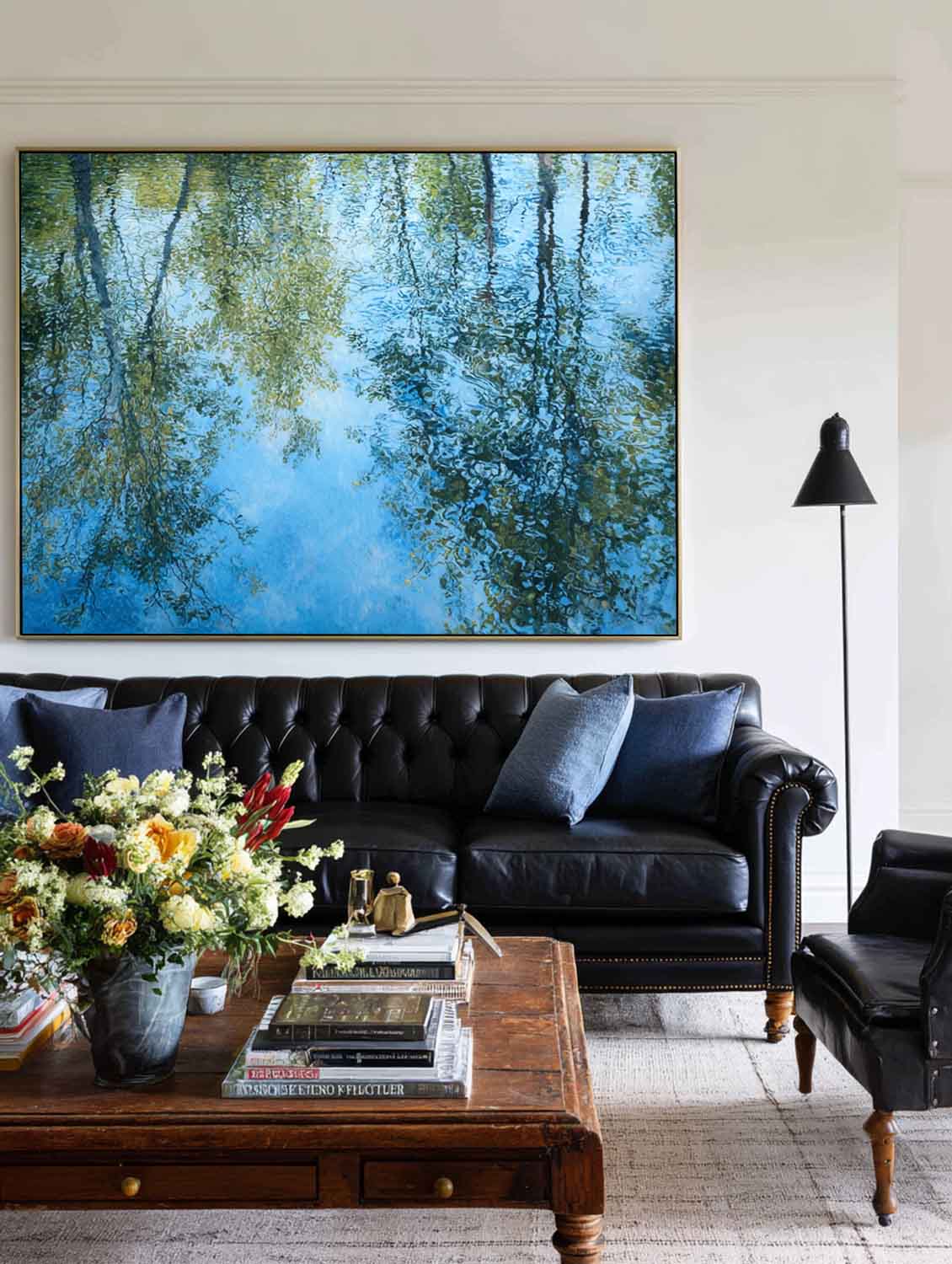 Impressionist Tree Reflection Oil Painting