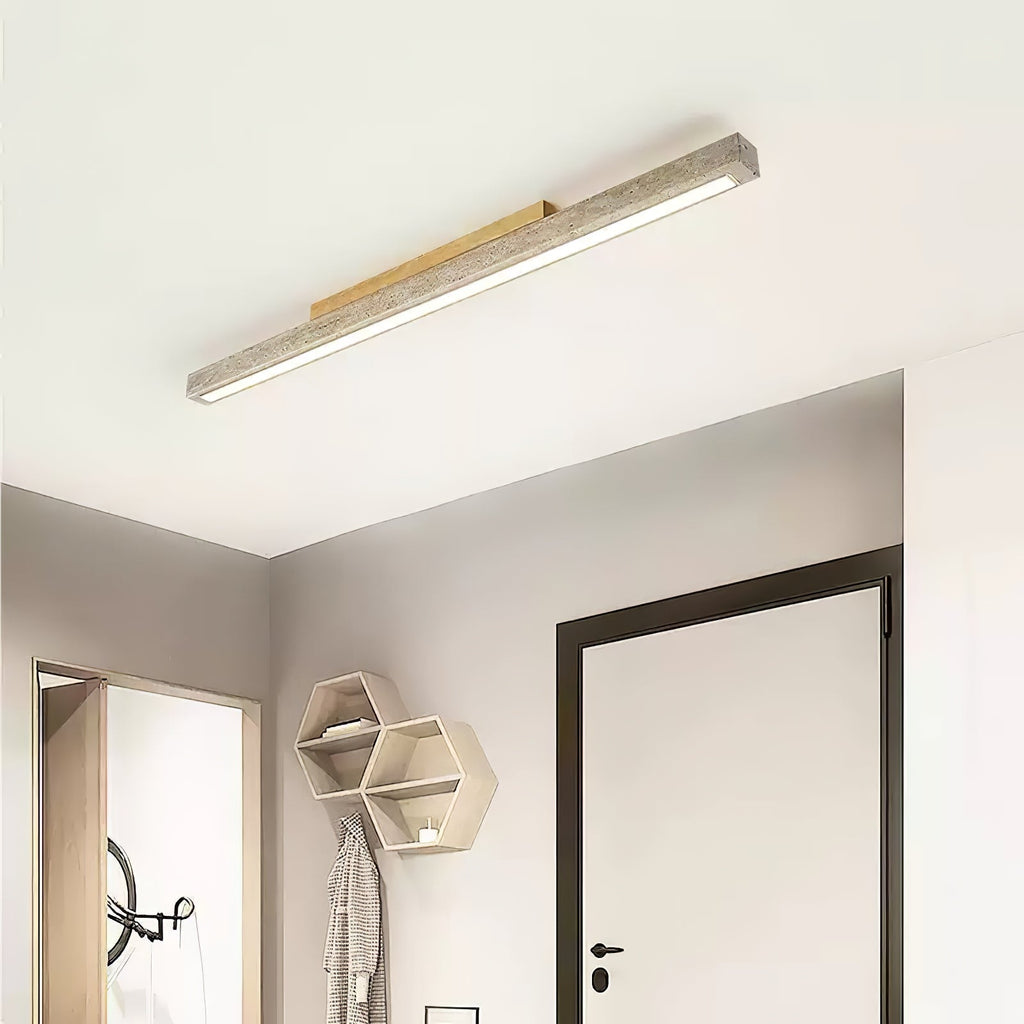 Orvenarae Minimalist Travertine Linear Ceiling Light