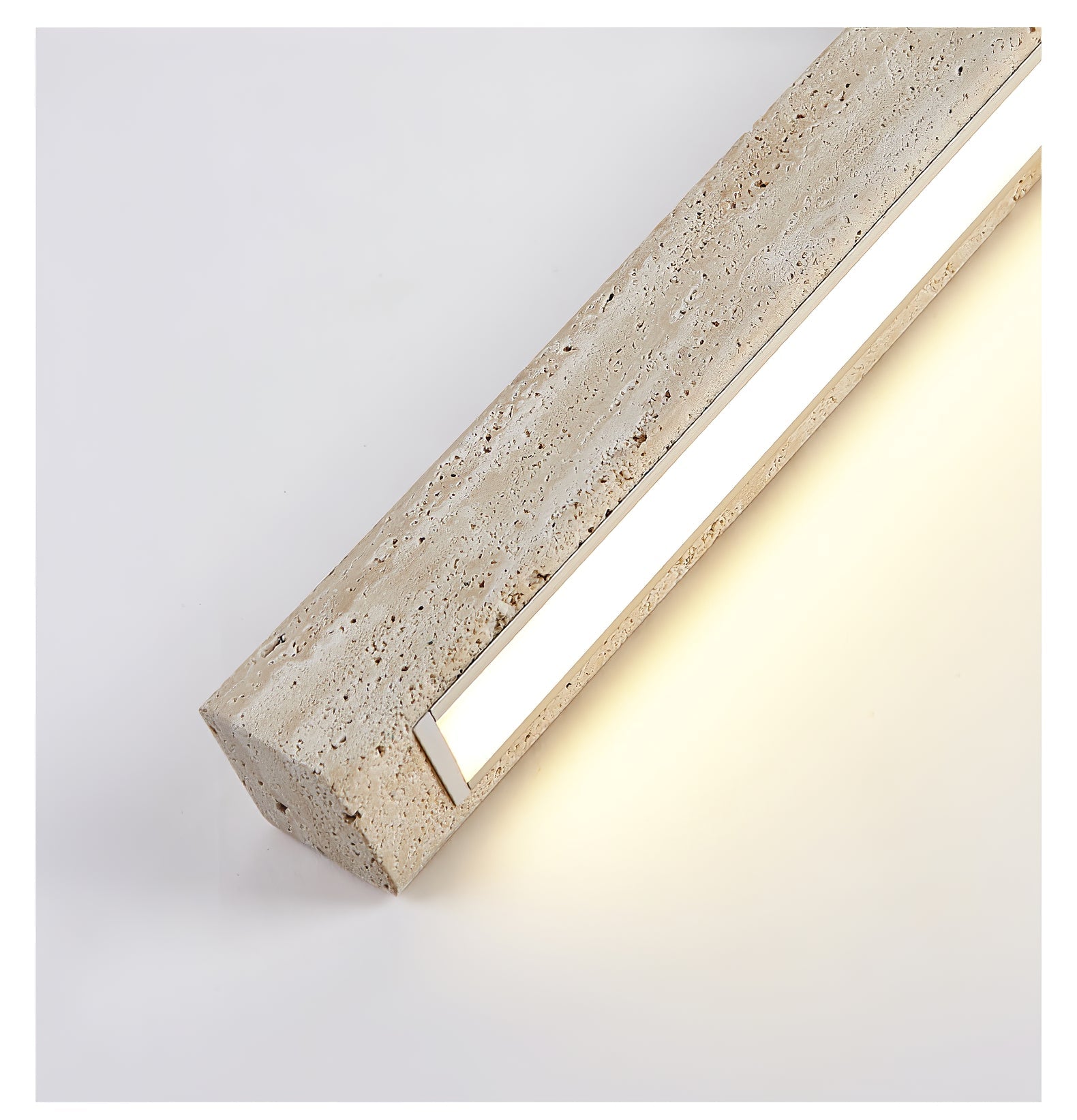 Orvenarae Minimalist Travertine Linear Ceiling Light