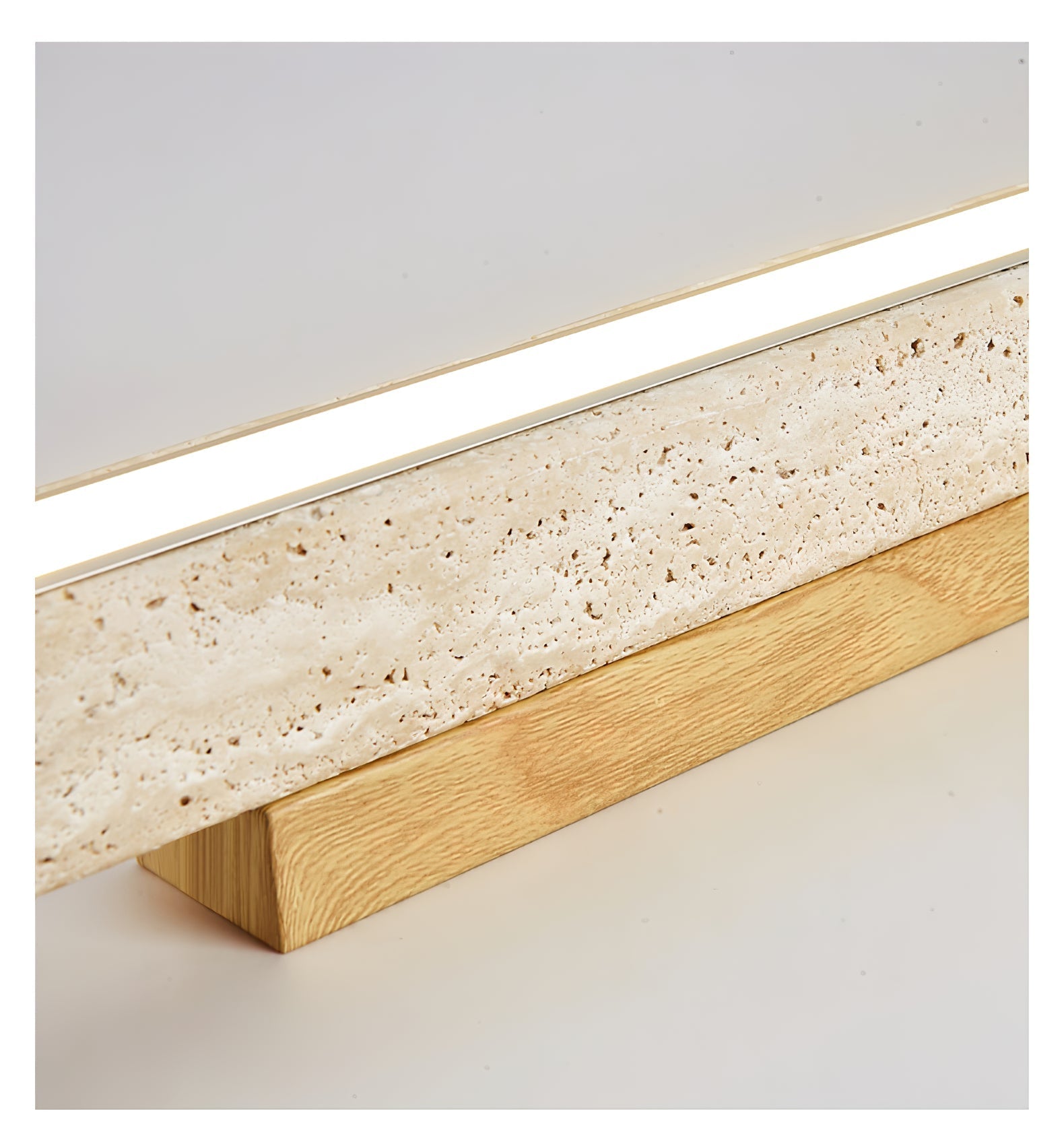 Orvenarae Minimalist Travertine Linear Ceiling Light