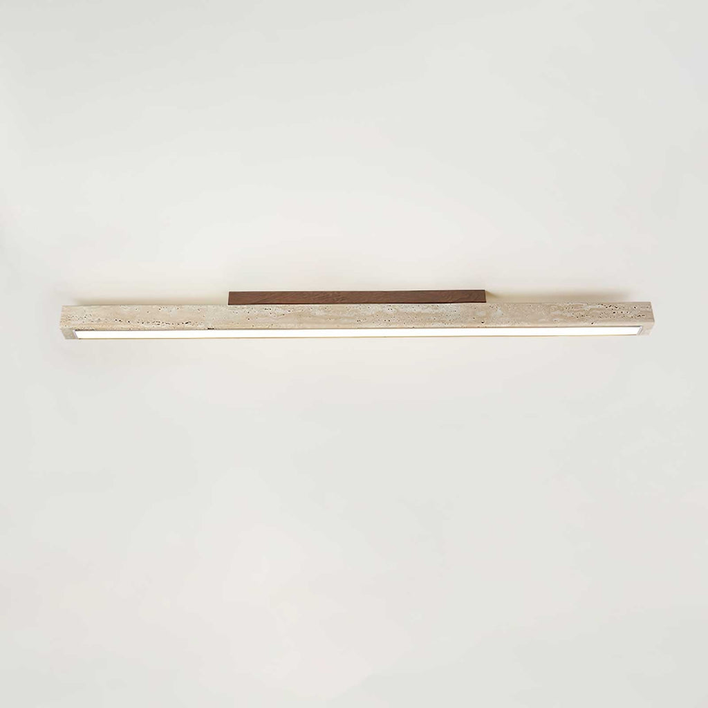 Orvenarae Minimalist Travertine Linear Ceiling Light