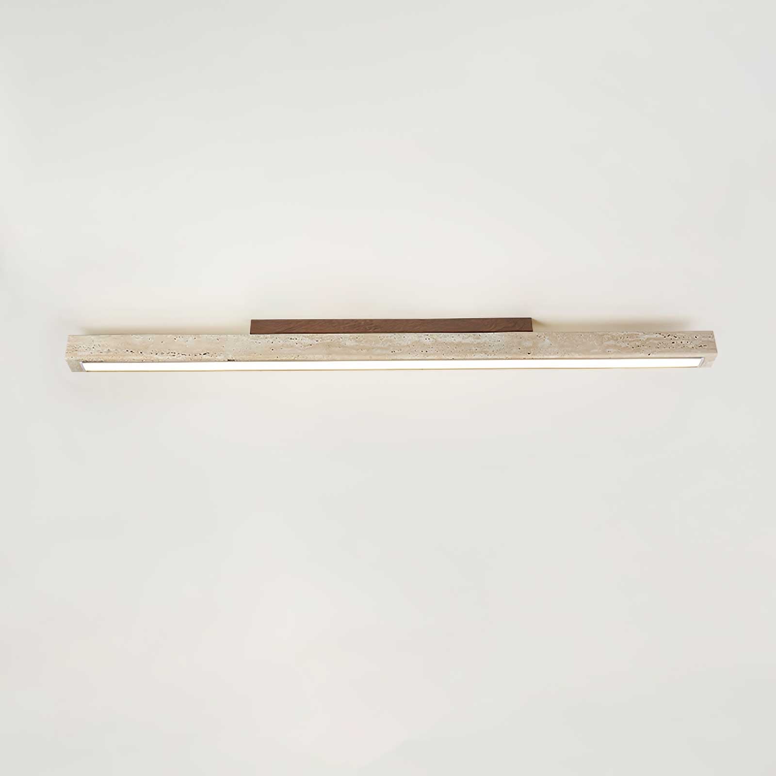 Orvenarae Minimalist Travertine Linear Ceiling Light
