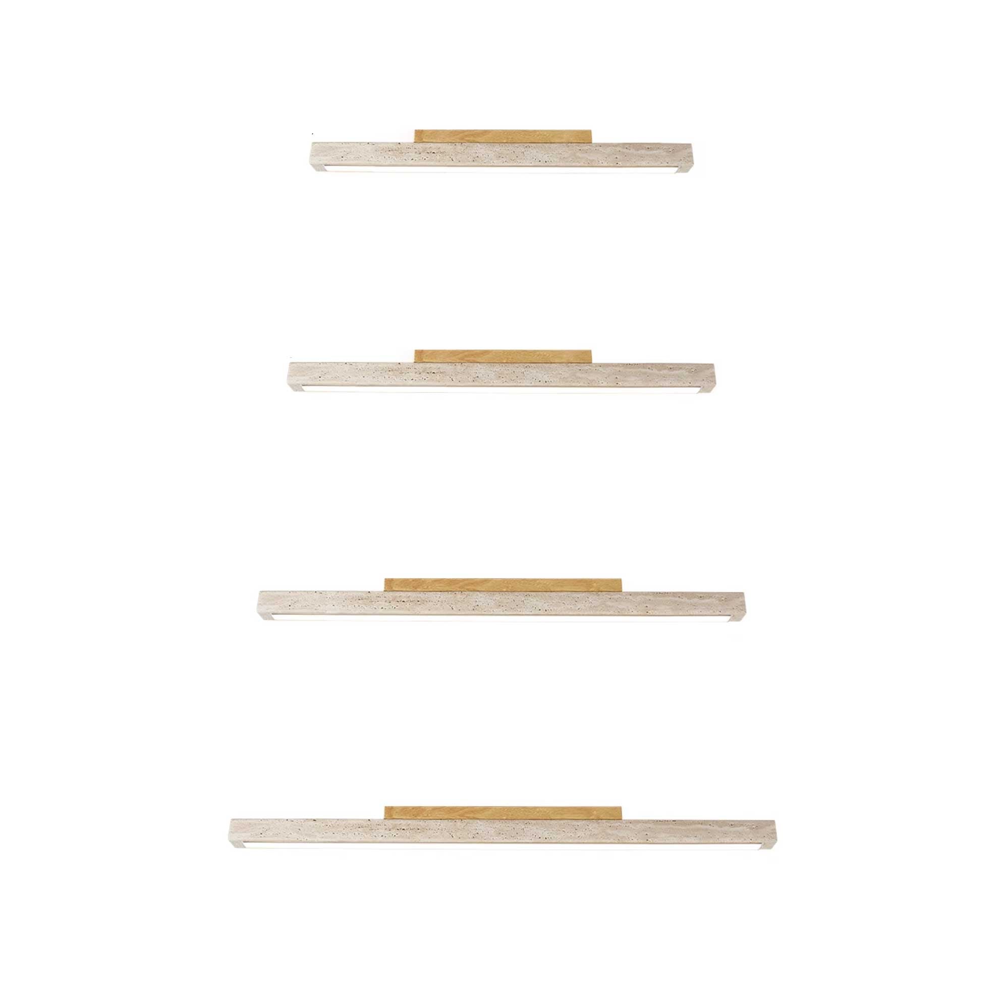 Orvenarae Minimalist Travertine Linear Ceiling Light