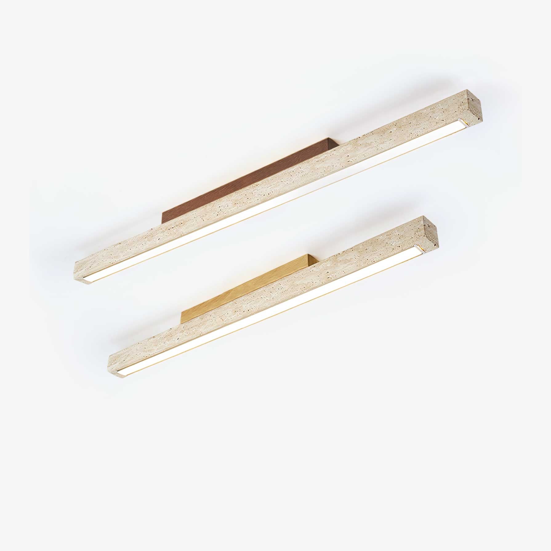 Orvenarae Minimalist Travertine Linear Ceiling Light