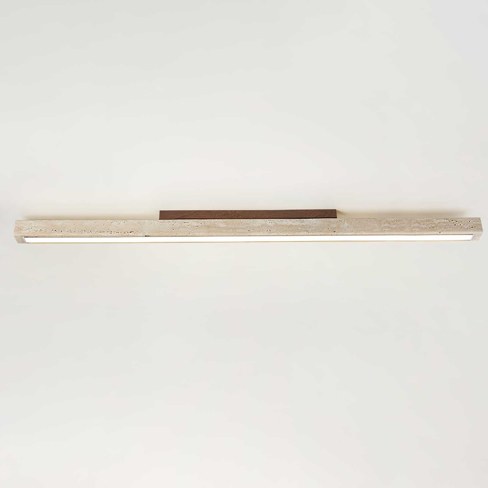 Orvenarae Minimalist Travertine Linear Ceiling Light