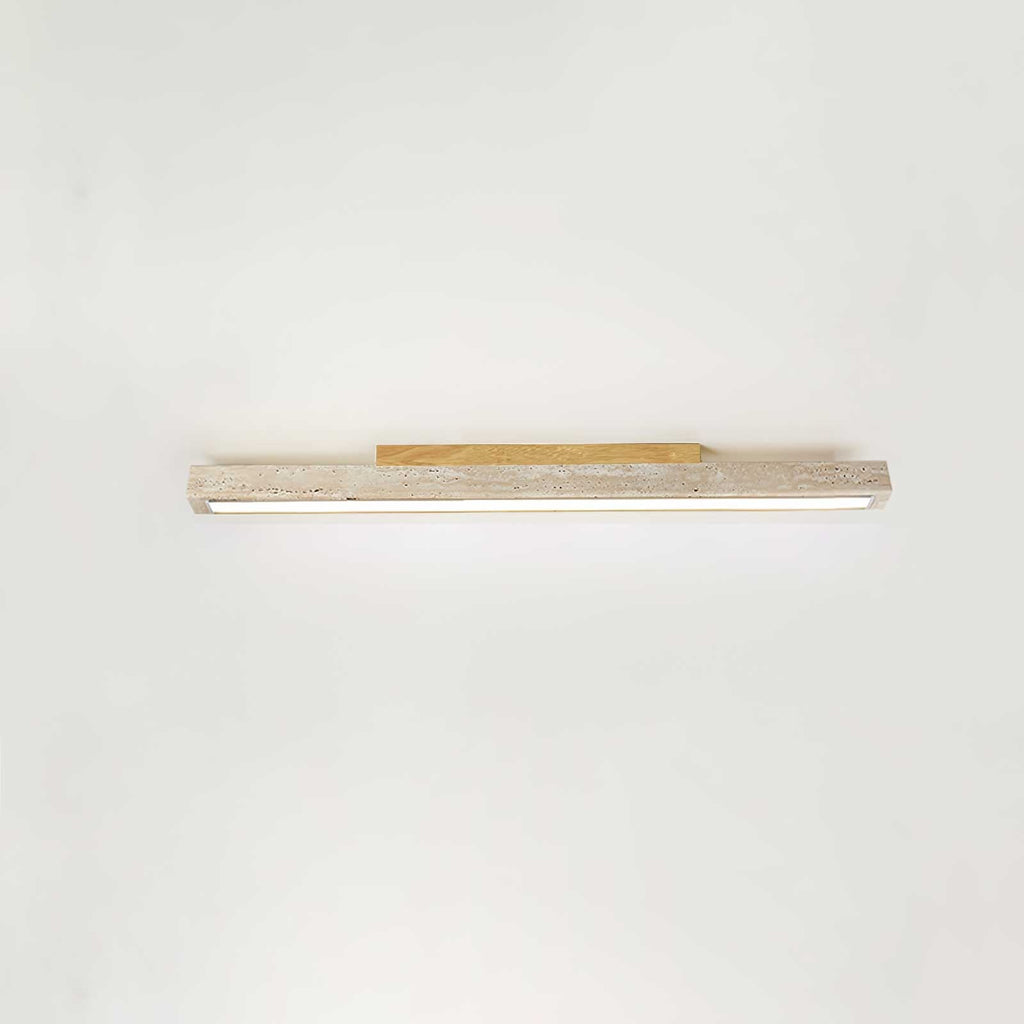 Orvenarae Minimalist Travertine Linear Ceiling Light