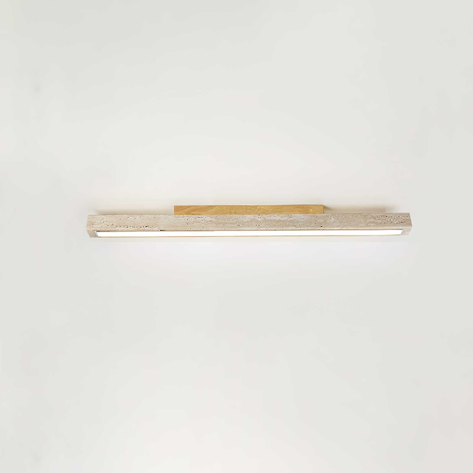 Orvenarae Minimalist Travertine Linear Ceiling Light