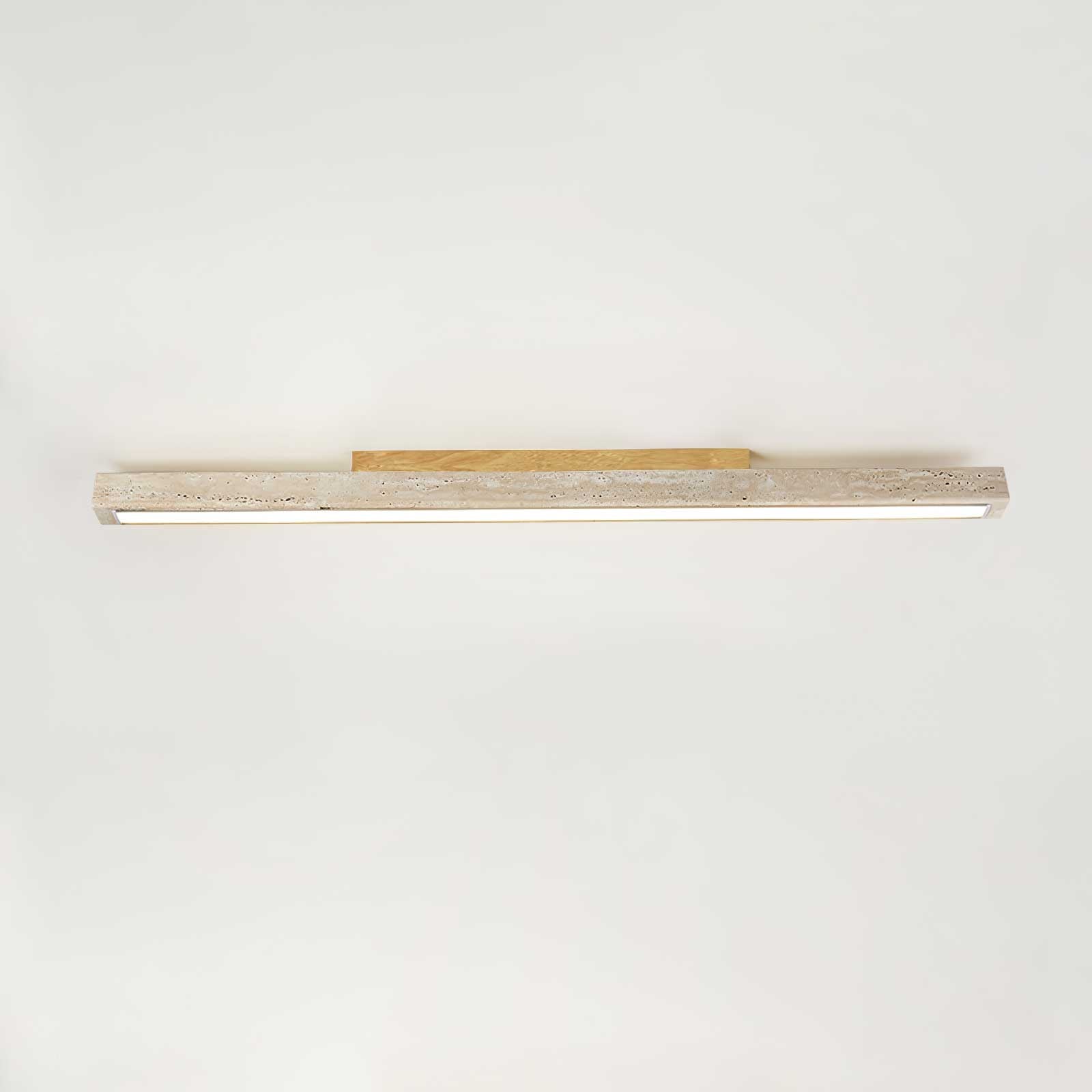 Orvenarae Minimalist Travertine Linear Ceiling Light