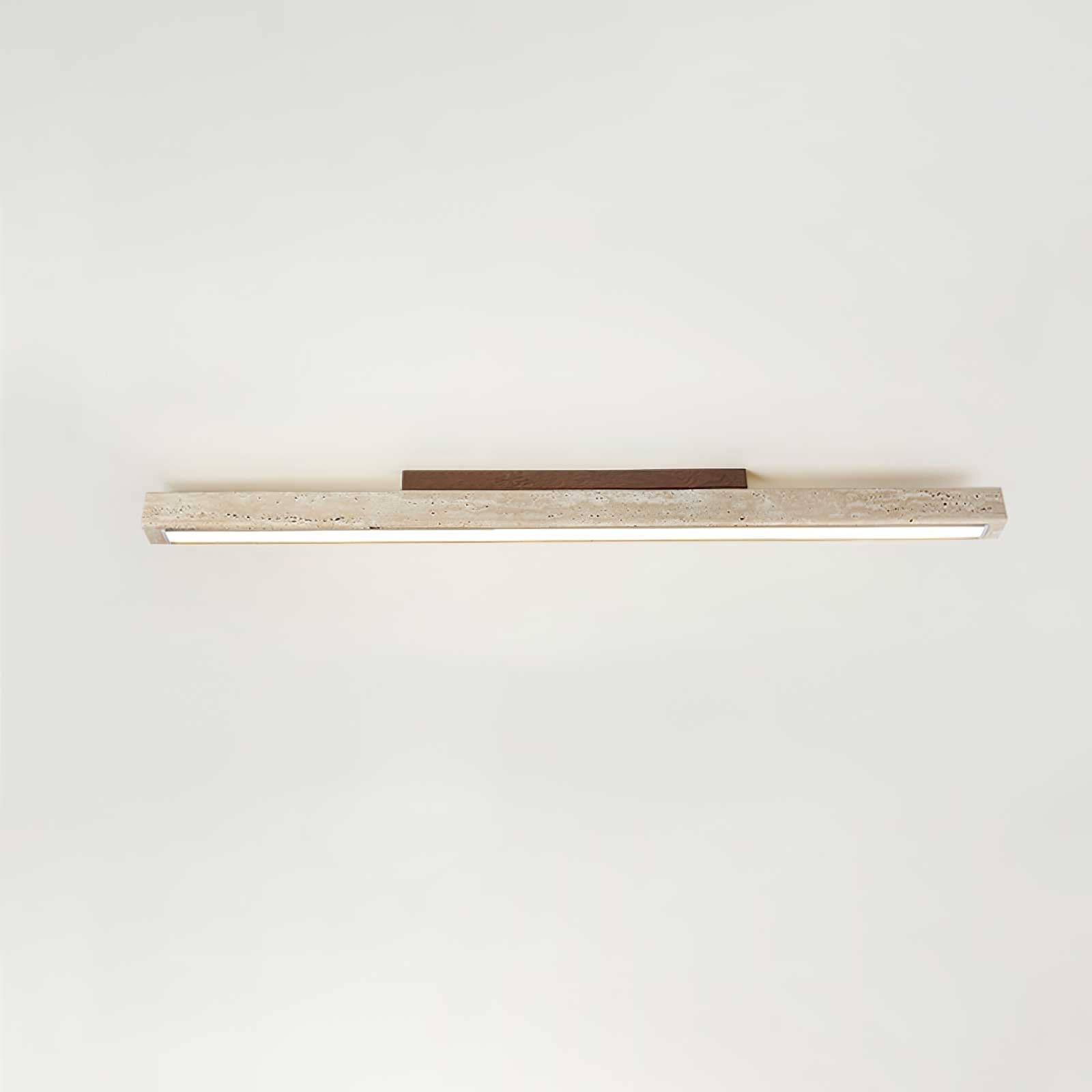 Orvenarae Minimalist Travertine Linear Ceiling Light