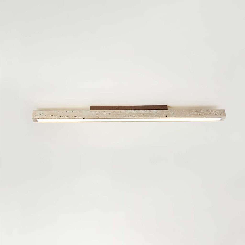 Orvenarae Minimalist Travertine Linear Ceiling Light