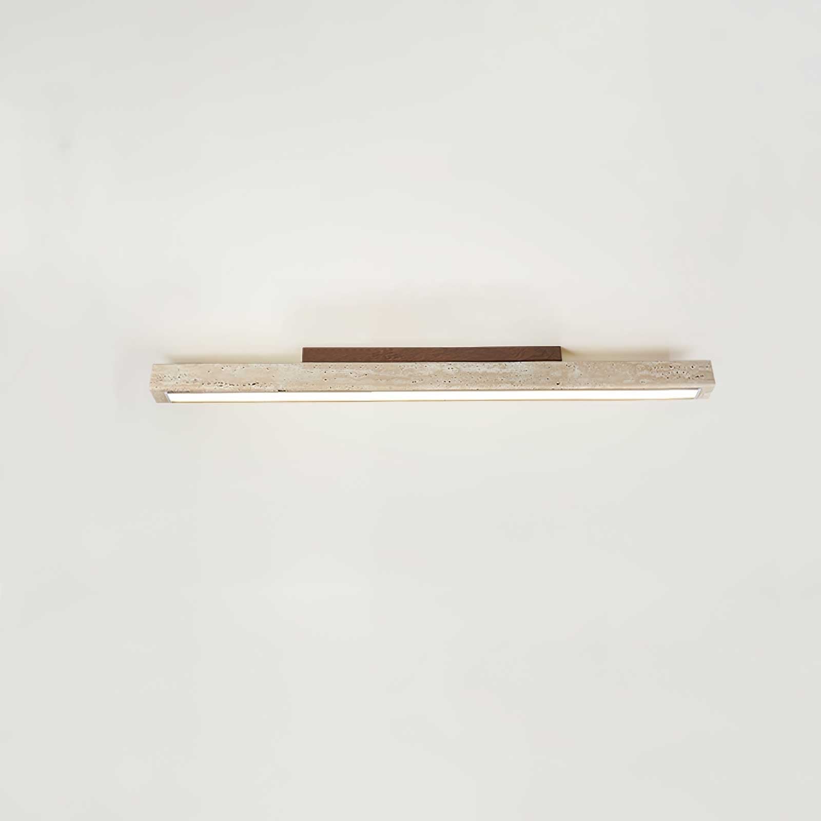 Orvenarae Minimalist Travertine Linear Ceiling Light