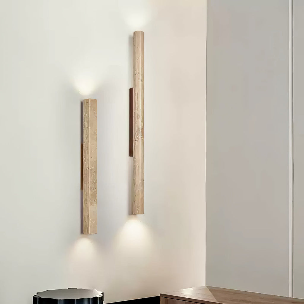 Cathais Minimalist Travertine Wall Light