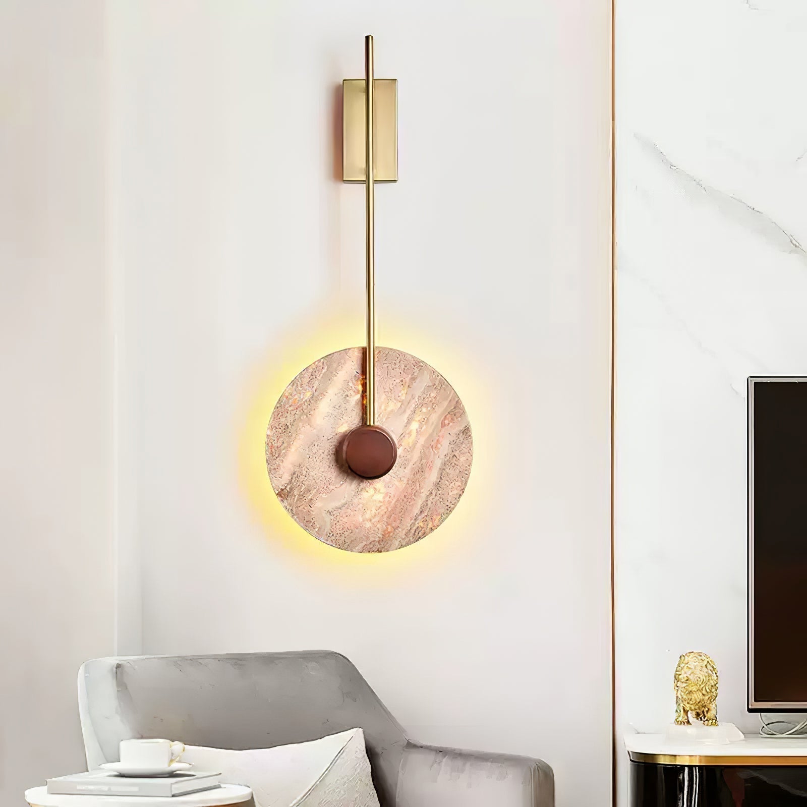 Visolia Travertine Wall Light
