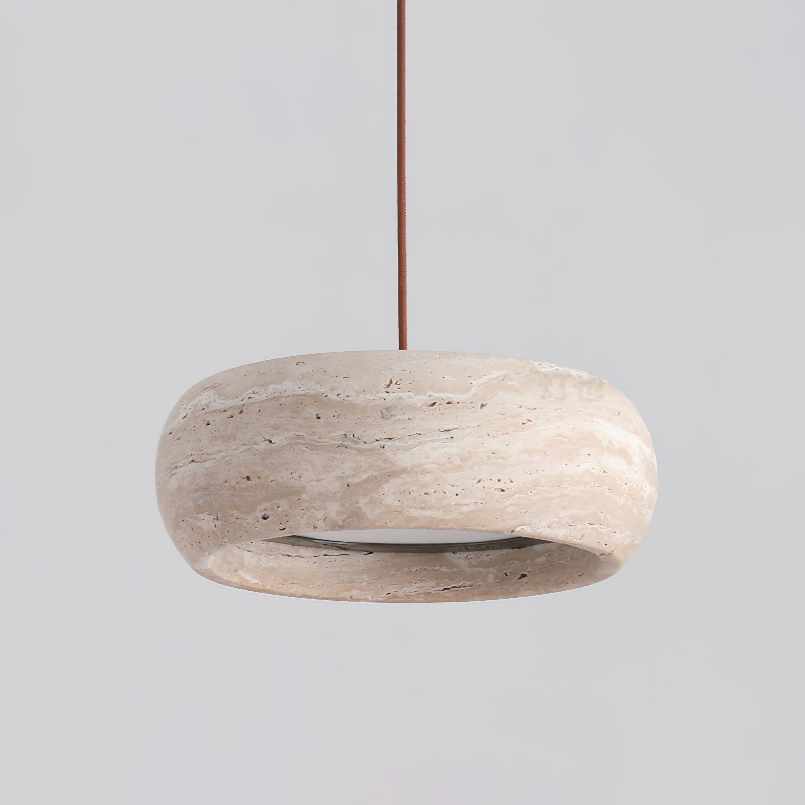 Tova Donut-Shaped Pendant Lights Travertine