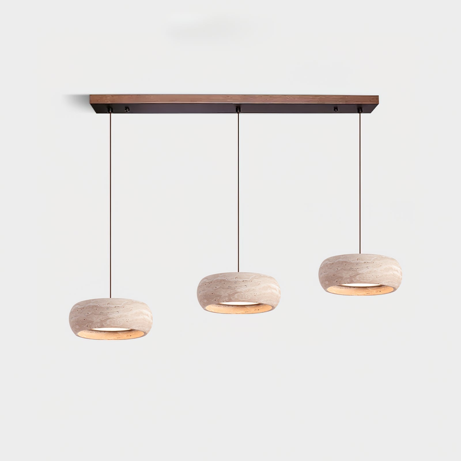 Ritta Donut-Shaped Pendant Lights Travertine