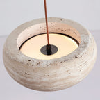 Tova Donut-Shaped Pendant Lights Travertine