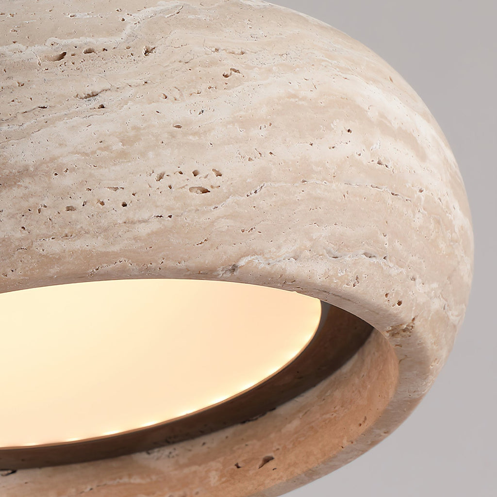 Tova Donut-Shaped Pendant Lights Travertine