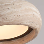 Tova Donut-Shaped Pendant Lights Travertine
