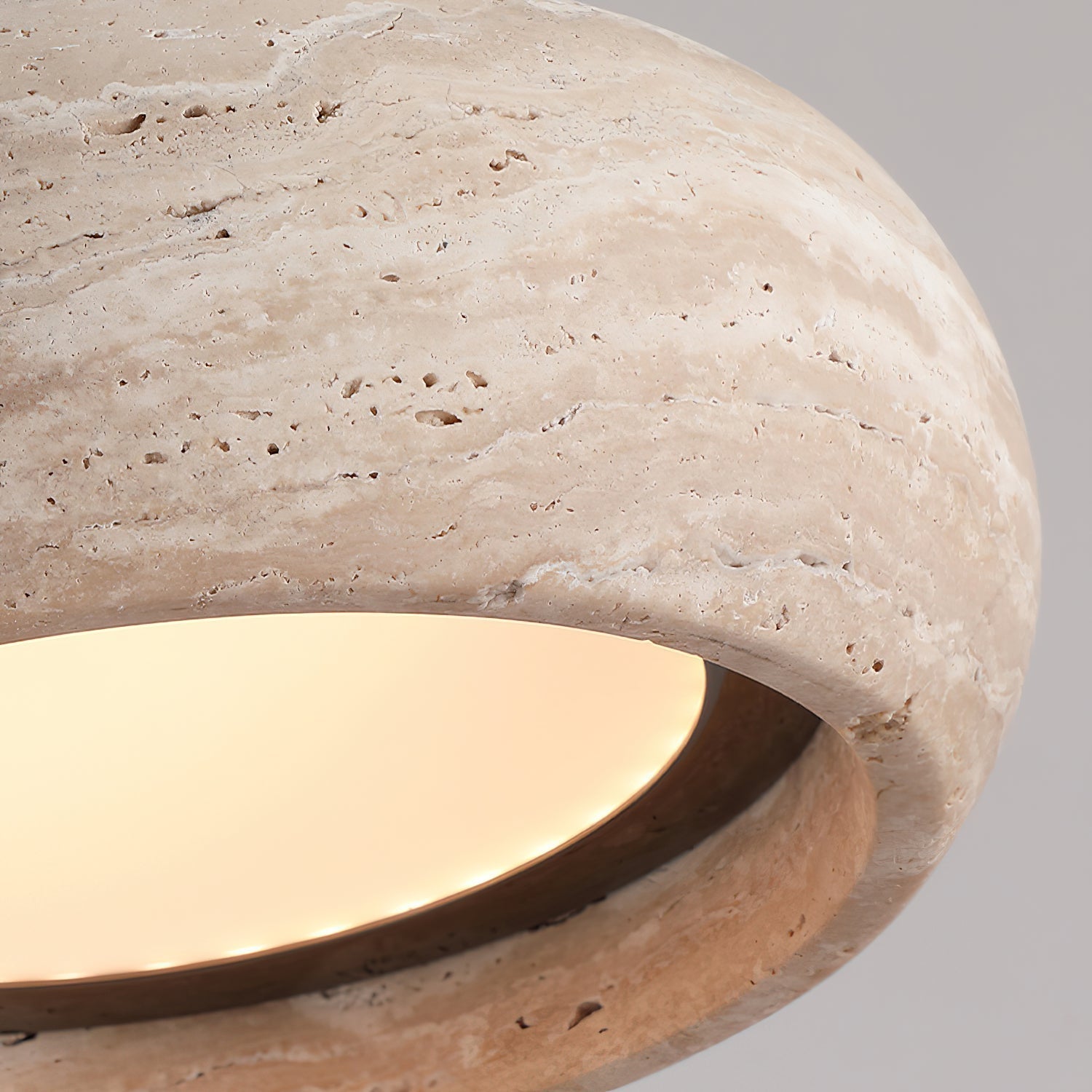 Tova Donut-Shaped Pendant Lights Travertine