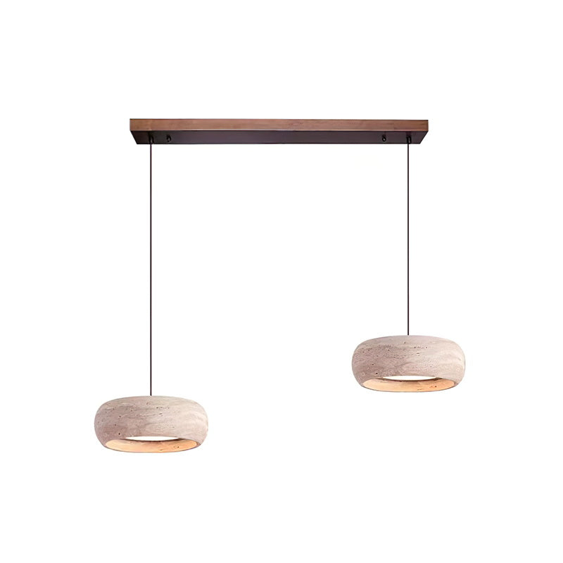 Tova Donut-Shaped Pendant Lights Travertine