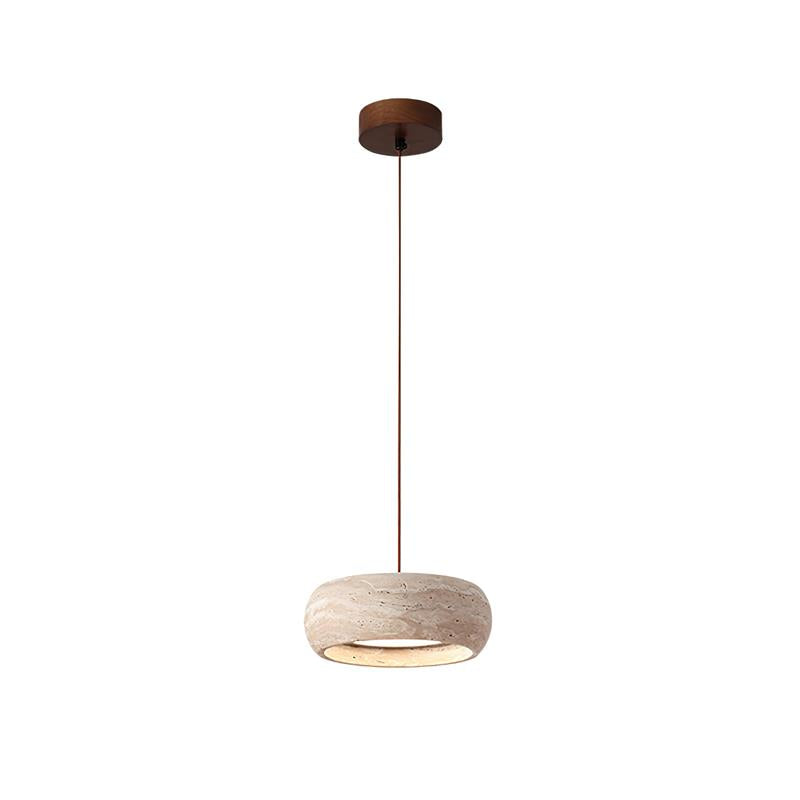 Tova Donut-Shaped Pendant Lights Travertine
