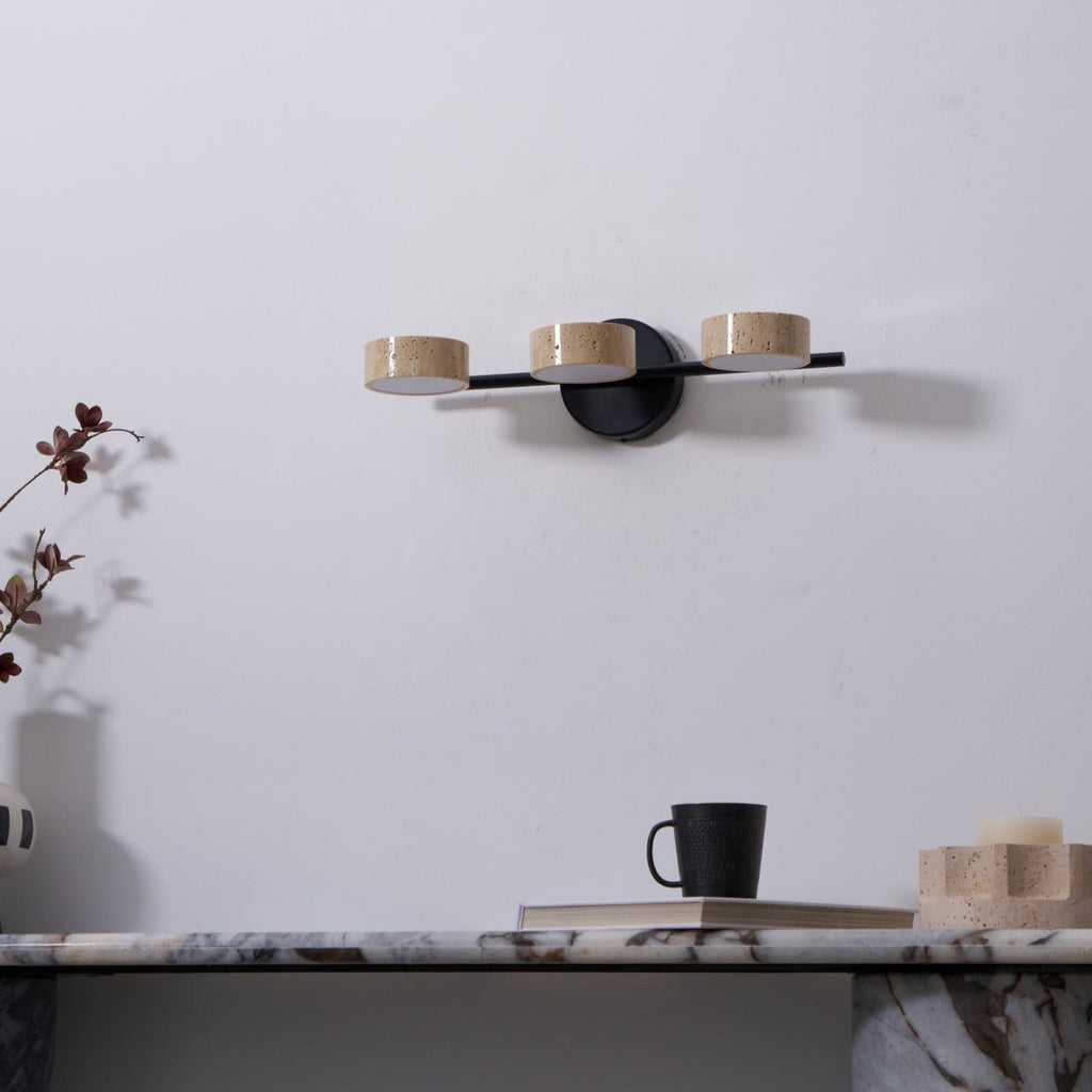 Ceshair Wall Light  Multi Head Travertine Vanity Light
