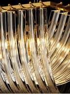 Aurora Chandelier Clear Curved Tiered
