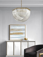 Aurora Chandelier Clear Curved Tiered