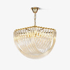 Aurora Chandelier Clear Curved Tiered