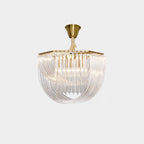 Aurora Chandelier Clear Curved Tiered