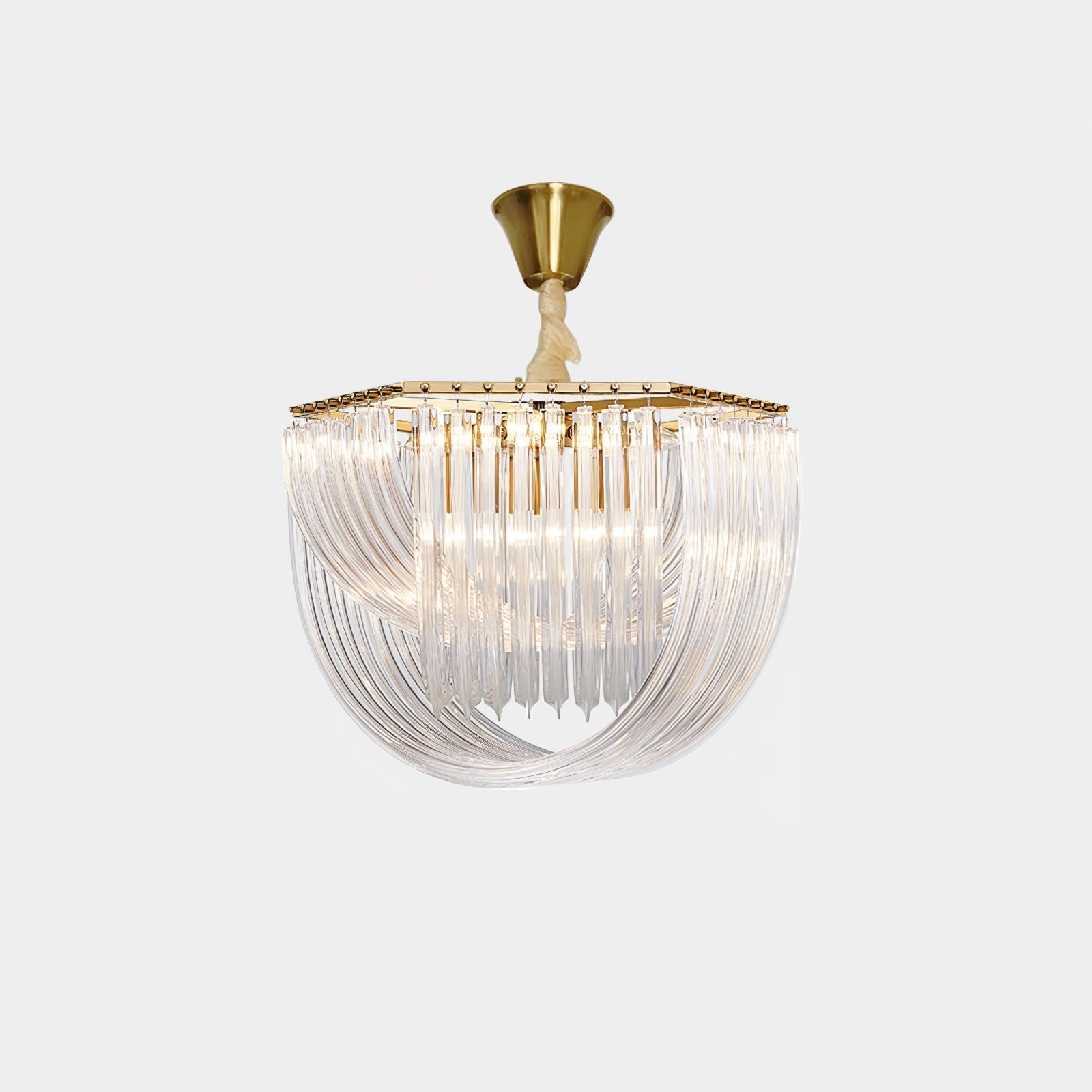 Aurora Chandelier Clear Curved Tiered