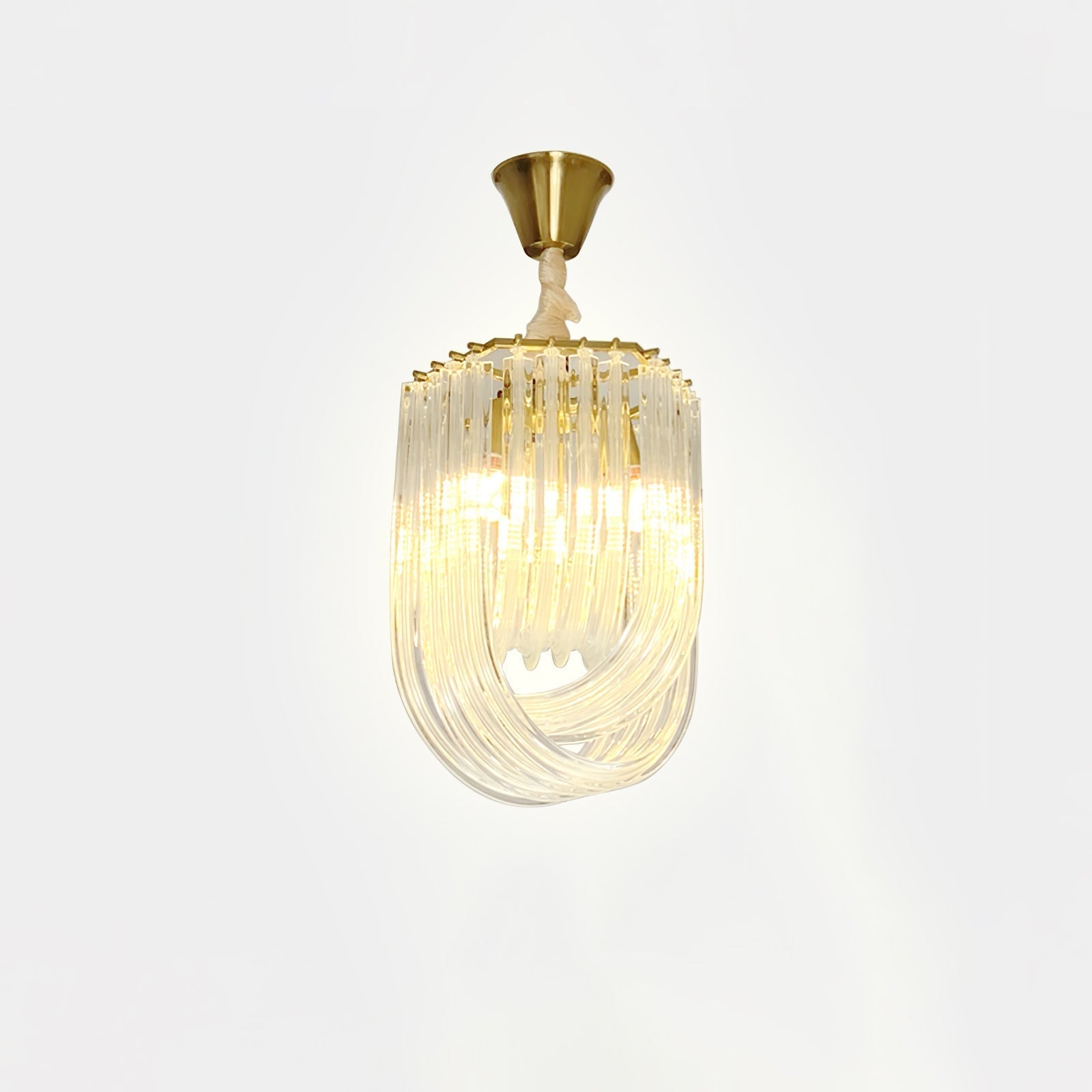 Aurora Chandelier Clear Curved Tiered