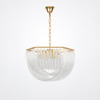 Aurora Chandelier Clear Curved Tiered