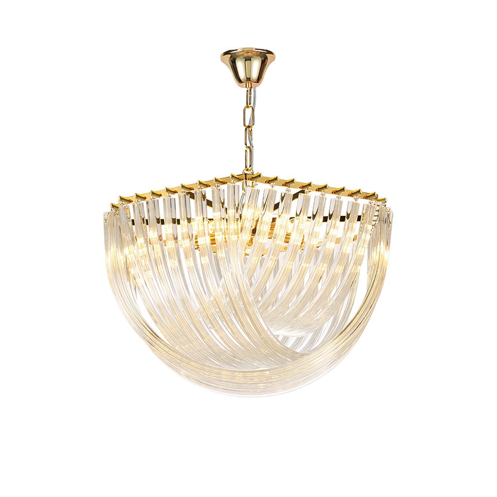 Aurora Chandelier Clear Curved Tiered