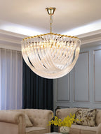 Aurora Chandelier Clear Curved Tiered