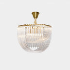 Aurora Chandelier Clear Curved Tiered