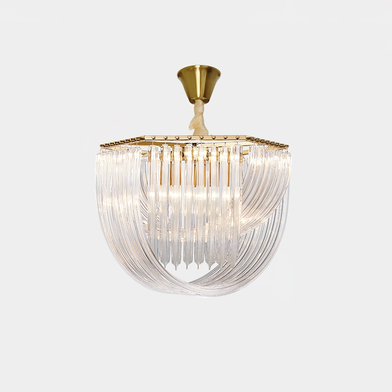 Aurora Chandelier Clear Curved Tiered