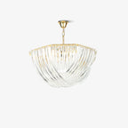 Aurora Chandelier Clear Curved Tiered