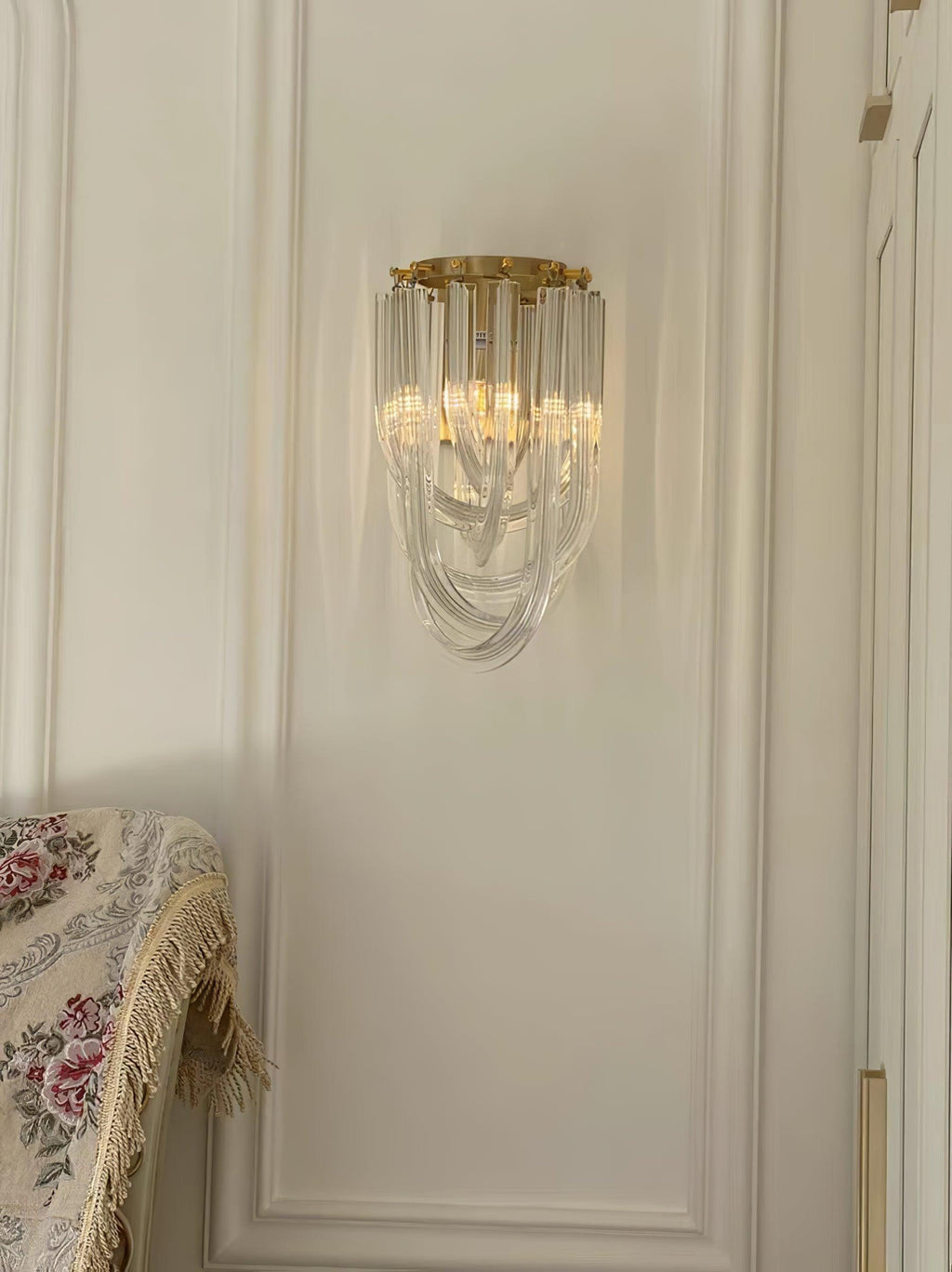 Aurora Wall Lamp Trevi Murano Glass Gold Modern Luxury