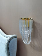 Aurora Wall Lamp Trevi Murano Glass Gold Modern Luxury